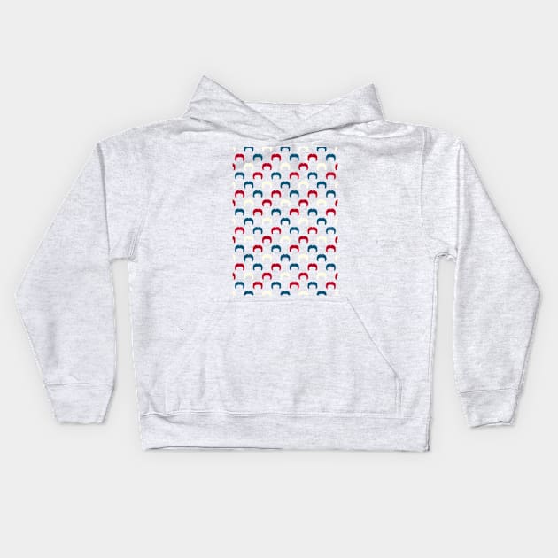 Mustache Mania - The Shaggy Horseshoe Patriot Kids Hoodie by B A Y S T A L T